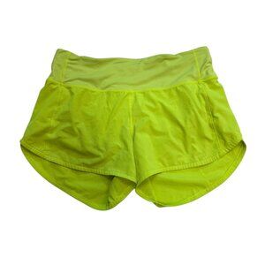 Lululemon Neon Green Running Shorts Size 6 - GUC